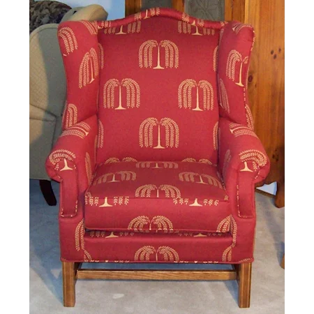 High Wing Back Chair with Rolled Arms